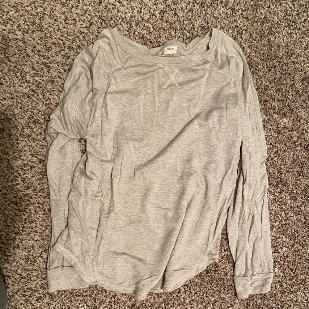 Tan sweater. Size L